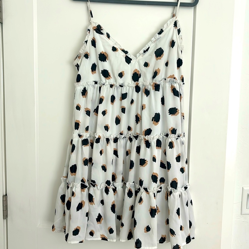 White dotted dress